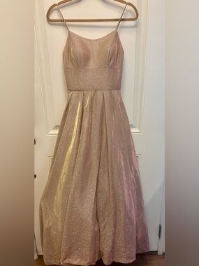 green emerald velvet dress Long Formal Dress: Betsy and Adam A27023 Champagne / 0